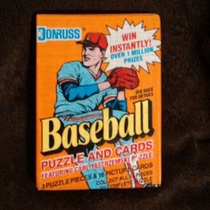 1990 donruss baseball Wax pack containing 16 cards Plus 3 puzzle cards